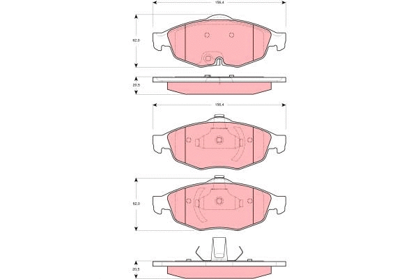 Brake Pad Set, disc brake (GDB4125)