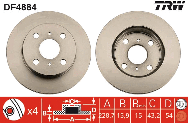 Brake Disc (DF4884)