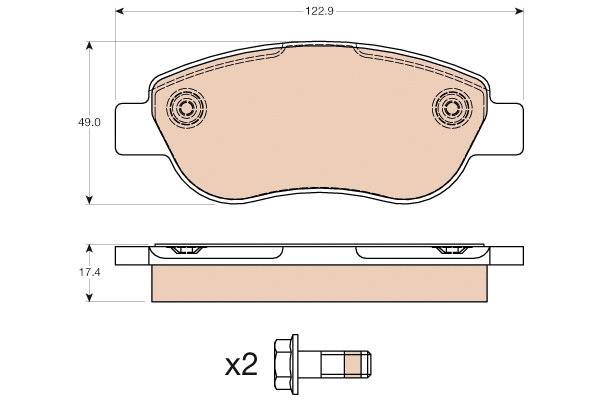Brake Pad Set, disc brake (GDB2008)