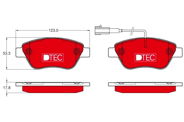 Brake Pad Set, disc brake (GDB1654DTE)