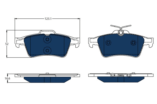 Brake Pad Set, disc brake (GDB1621BTE)