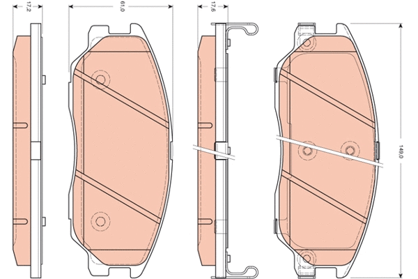 Brake Pad Set, disc brake (GDB3412)