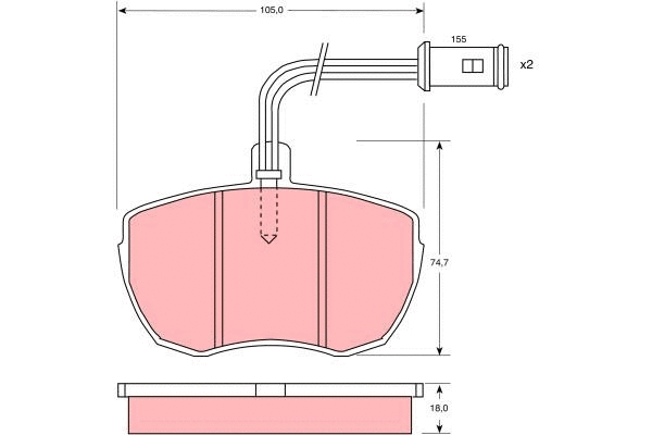 Brake Pad Set, disc brake (GDB759)