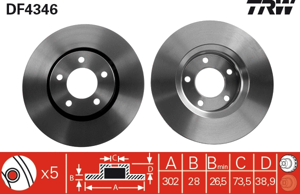 Brake Disc (DF4346)