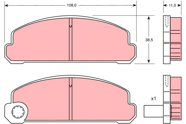 Brake Pad Set, disc brake (GDB734)