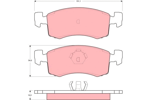 Brake Pad Set, disc brake (GDB4050)