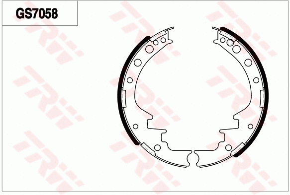 Brake Shoe Set, parking brake (GS7058)