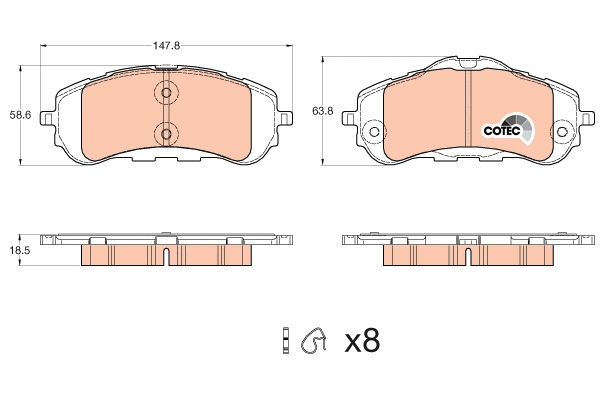 Brake Pad Set, disc brake (GDB2044)