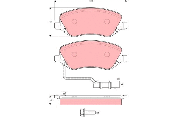 Brake Pad Set, disc brake (GDB1489)
