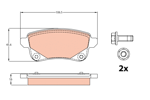 Brake Pad Set, disc brake (GDB2082)