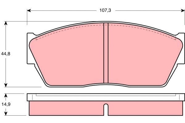 Brake Pad Set, disc brake (GDB284)