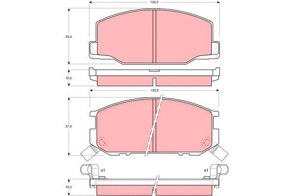 Brake Pad Set, disc brake (GDB869)