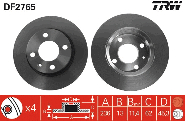 Brake Disc (DF2765)