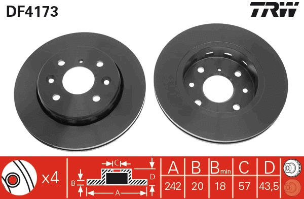 Brake Disc (DF4173)