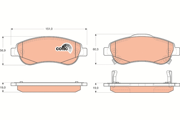 Brake Pad Set, disc brake (GDB3445)