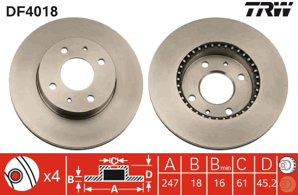 Brake Disc (DF4018)