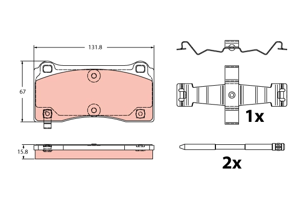 Brake Pad Set, disc brake (GDB2448)