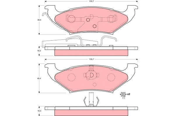 Brake Pad Set, disc brake (GDB4045)