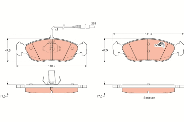 Brake Pad Set, disc brake (GDB1104)
