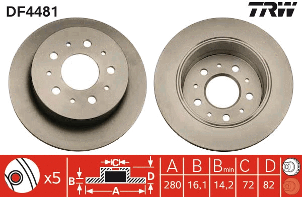 Brake Disc (DF4481)