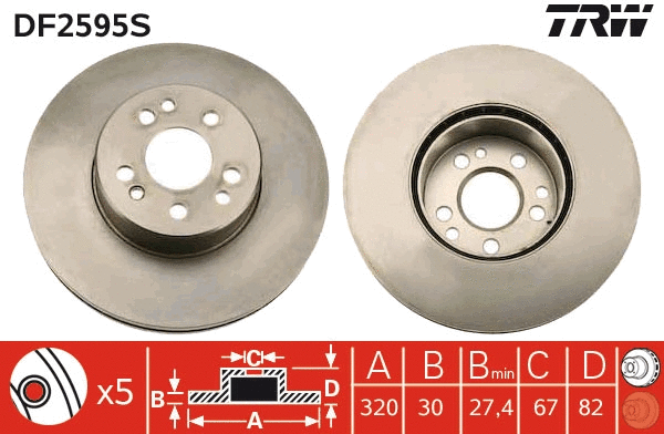 Brake Disc (DF2595S)