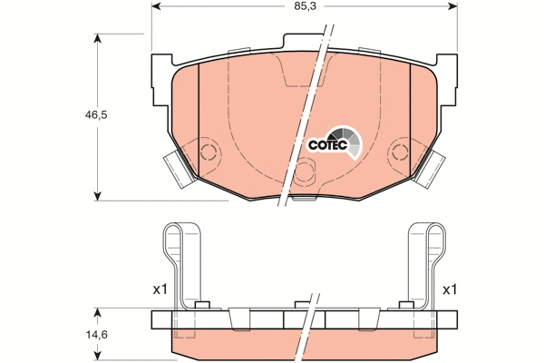 Brake Pad Set, disc brake (GDB3170)