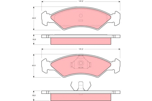 Brake Pad Set, disc brake (GDB311)