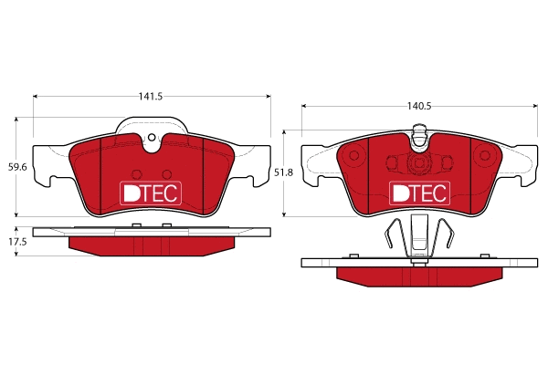 Brake Pad Set, disc brake (GDB1643DTE)