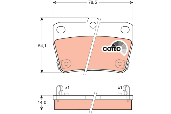 Brake Pad Set, disc brake (GDB3279AT)