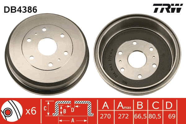 Brake Drum (DB4386)