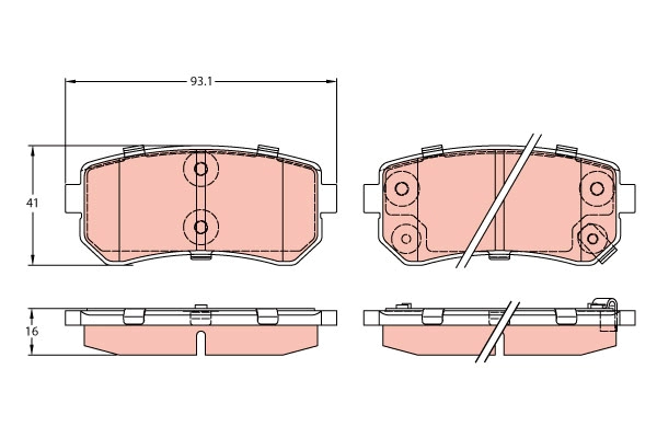 Brake Pad Set, disc brake (GDB3421AT)
