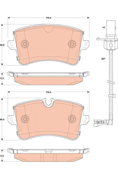 Brake Pad Set, disc brake (GDB1866)