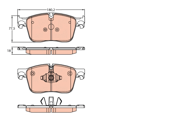 Brake Pad Set, disc brake (GDB2145)