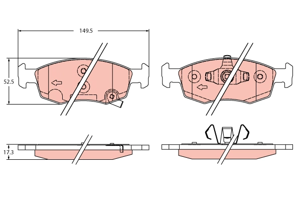 Brake Pad Set, disc brake (GDB2350)
