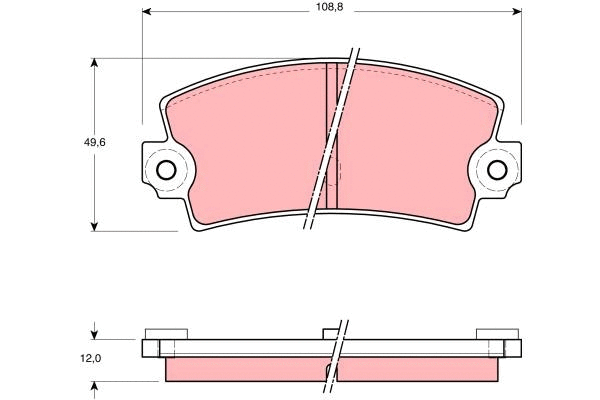 Brake Pad Set, disc brake (GDB155)
