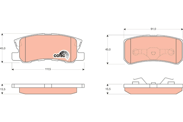 Brake Pad Set, disc brake (GDB3247AT)
