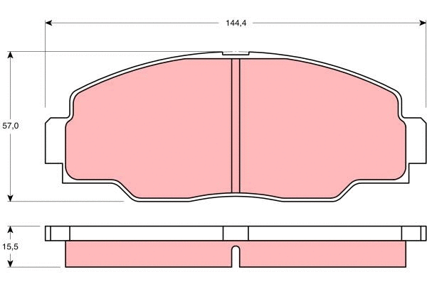 Brake Pad Set, disc brake (GDB1042)