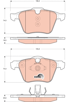 Brake Pad Set, disc brake (GDB1684)