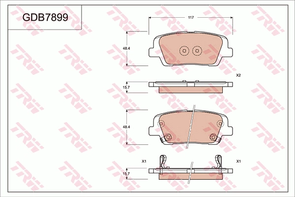 Brake Pad Set, disc brake (GDB7899AT)