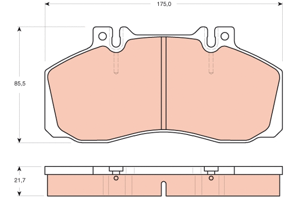 Brake Pad Set, disc brake (GDB1695)