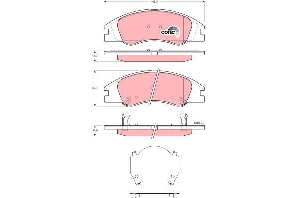 Brake Pad Set, disc brake (GDB3367)