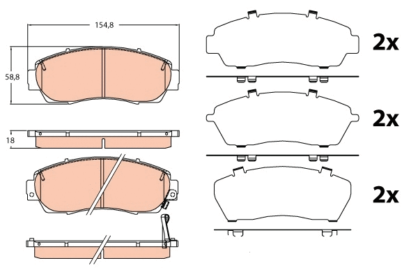 Brake Pad Set, disc brake (GDB3581)