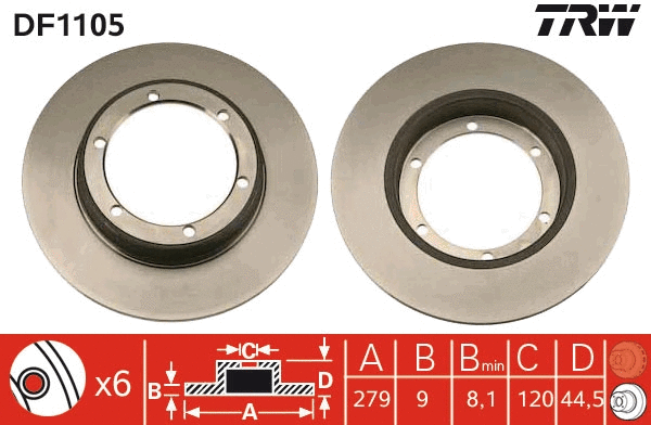 Brake Disc (DF1105)