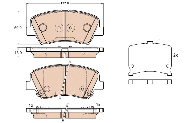 Brake Pad Set, disc brake (GDB3552)