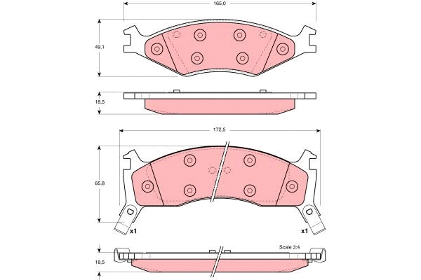 Brake Pad Set, disc brake (GDB3123)