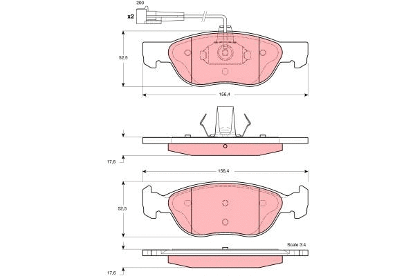Brake Pad Set, disc brake (GDB1364)
