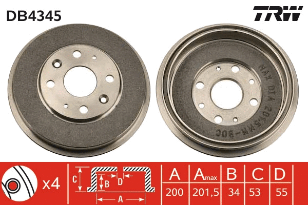 Brake Drum (DB4345)