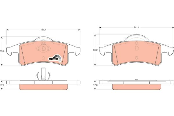 Brake Pad Set, disc brake (GDB4127AT)