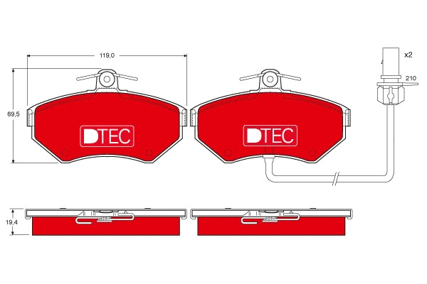 Brake Pad Set, disc brake (GDB1366DTE)