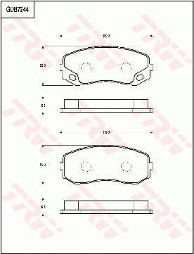 Brake Pad Set, disc brake (GDB7244)